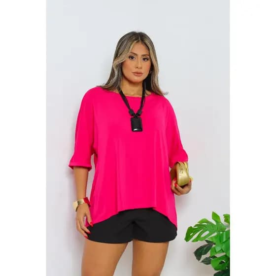 Blusa Feminina Oversized Básica Premium – Conforto e Estilo no Dia a Dia!