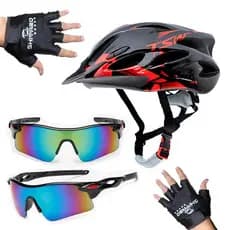 Capacete Bike Ciclismo Bicicleta Tsw Led + 1 Óculos + 1 Luva