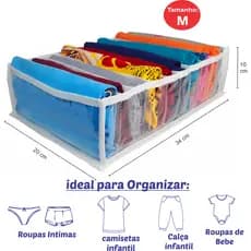 Colmeia Organizadora de Roupas Tamanho M 1 3 5 10 Unidades Organizador de Gaveta Guarda-Roupa Dobrável