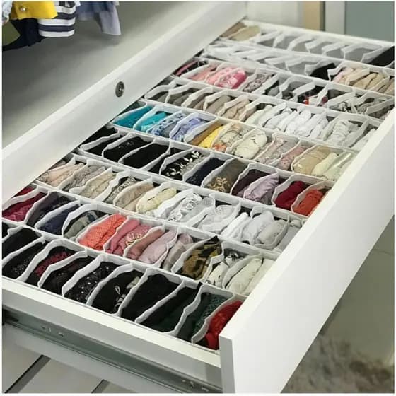 Colmeia Organizadora PP P M G Organizador de Gaveta Guarda Roupa Dobrável Roupas Íntimas Camisetas Meias