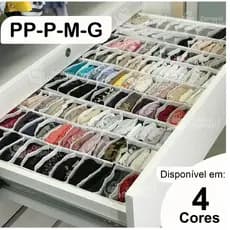 Organizador de Gaveta Colmeia Organizadora Guarda-Roupa PP P M G Dobrável para Roupas Meias Cuecas Camisetas