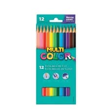 Lapis De Cor 12 Cores Multicolor Ecolapis Novas Cores