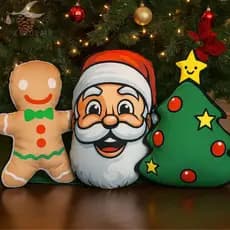 Kit Almofada De Natal Decorativa Kit 3 Almofada Enfeite Natalino Decoração de Natal Charmoso