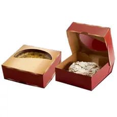 20  Caixas para Doces Luxo Com Visor - Papel Certificado - 21x21cm