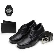 Sapato Social Infantil Masculino com Cadarço + Cinto + Carteira + Cinto Envio Rápido