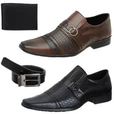 Kit 2 Pares Social Masculino Mais Cinto e Carteira Estilo e Conforto