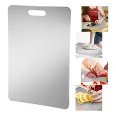 Tábua de Corte Carne em Aço Inox 34x23cm