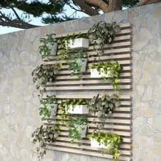Jardim Vertical Madeira Treliça Painel Floreira Organizador Plantas Varanda Área Externa Decoração Resistente