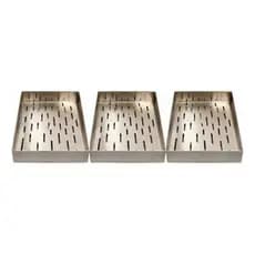Kit 3 Escorredor Fritura Inox 40x30 Industrial