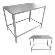 Mesa Inox Versátil Casa Veterinária Aço Inoxidável Multiuso