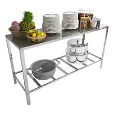 Estante Industrial 120cm Inox Para Utensílios De Padaria