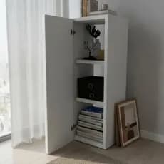 Nicho Armário MDF 3 Divisórias com Dobradiça Prateleira Organizador Multiuso Parede Quarto Cozinha Banheiro