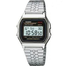 Relógio Digital Unissex Prata Casio Vintage Original A159WA-N1D Relógio de Pulso Feminino Masculino
