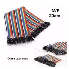 Cabo Jumper 20cm Macho X Femea 40 Unidades Para Arduino