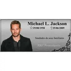 Placa Para Jazigo Túmulo Lápide De Alumunio Homenagem 28x10