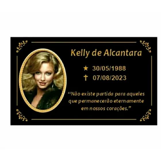 Placa Preta Para Jazigo Túmulo Lápide De Metal Homenagem15x29 e 20x28