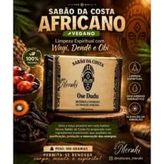 Sabão Da Costa Africano Ose Dudu - 100g - Candomblé