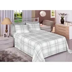 Jogo de cama lençol Casal 4 peças 400 fios 100% algodão percal com toque macio e acetinado