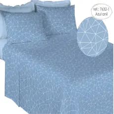Jogo de Cama Lençol Casal 3 peças 100% Algodão Estampado Bainha