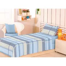 Jogo de cama lençol solteiro 3 peças 100% algodão 200 fios percal - varias estampas e cores