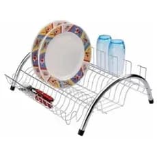 Escorredor de Louça Inox Cromado Escorredor de pratos Talheres Copos Cozinha Utensilios
