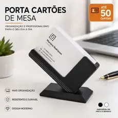 Porta Cartão de Visita de Mesa | Organizador para Escritório, Recepção, Balcão e Consultório | Suporte Acrílico/Plástico