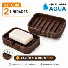 Kit 2 Saboneteiras Drenantes | Anti Lodo | Mantém o Sabonete Seco | Banheiro e Cozinha