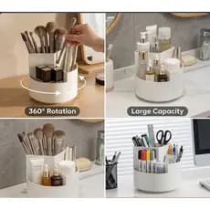 Organizador de Porta Pincel lápis Canetas Mesa Giratório Para Maquiagem Multiuso Para Cosméticos Sala Escritório