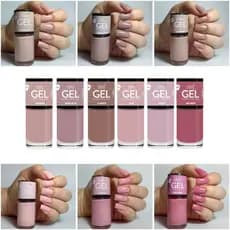 BELLA BRAZIL:Esmaltes Nudes e Rosas Efeito Gel 9ml