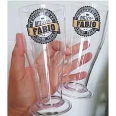 10 Tulipas de chopp acrilicas personalizadas 300 ml