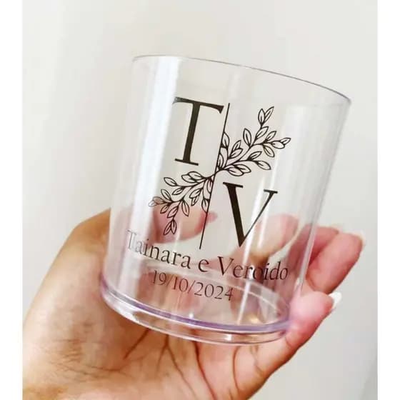30 Copos de Wisky 300ml Personalizado Acrílico