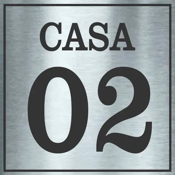 1 Placa Aço Inox 7,5cmx7,5cm Apartamento Vaga Porta Casa