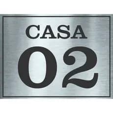 1 Placa Aço Inox 10cmx7,5cm Porta Casa Apartamento Número