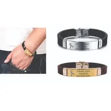 Pulseira Personalizada AUTISTA Identificação em AÇO INOX / SILICONE