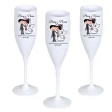20 TAÇAS DE CHAMPANHE PERSONALIZADAS