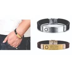 Pulseira  Personalizada Enfermidade Diabetes Identificação em AÇO INOX / SILICONE