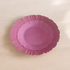 Kit 10 Prato Pétala Rosa Plástico 5 Sobremesa-5 Grande Fundo