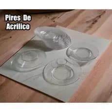 10 Pires Acrílico Cristal Café Cozinha 12cm