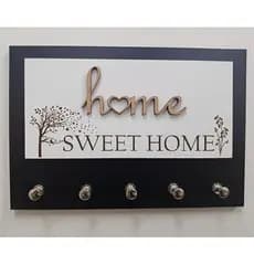 porta chave cor preto - home sweet home
