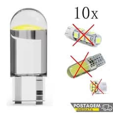 10x Lâmpada Led T10 Pingo W5W Branco, Verde, Vermelho, Azul, Ambar, Alta Qualidade Pingo 6000k  Carro Moto 12v