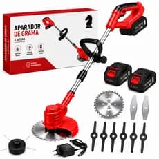 Aparador Cortador de Grama 48V a Bateria Portatil 1580w Bipartido Multifunção Completo Com Carrinho