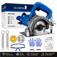 Serra Marmore Tipo Makita Profissional 2 Discos Madeira Piso Com Acessorios 1350w