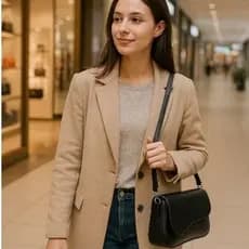 Bolsa Baguete Feminina Preta Ombro Transversal Estilo Casual Elegante Versátil Moda Dia a Dia