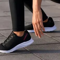 Tenis Esportivo Fintess Preto Rosa Academia Corrida Caminhada Leve e Confortavel