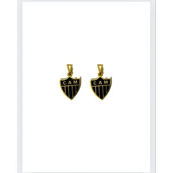 2 Pingente Atléticoo galoo Banhado a Ouro 18k