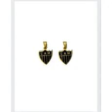 2 Pingente Atléticoo galoo Banhado a Ouro 18k