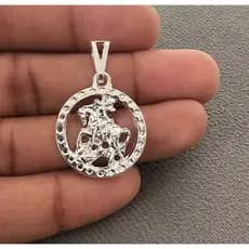 Pingente são Jorge  banhado a prata 925