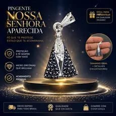 Pingente Nossa senhora Aparecida Prata 925 Mista ou Ouro 18k
