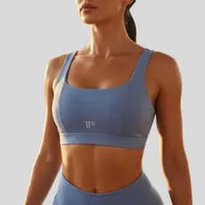 TOP FITNESS COM BOJO REMOVIVEL EM POLIAMIDA  CONFORTAVEL CORTE V NAS COSTA TREINO ACADEMIA