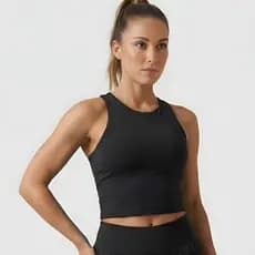 Top Fitness Feminino Regata Academia Poliamida Sem Bojo